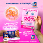 Aniversario Mamamia Pizza & Bling Bling, obten hasta 20 por ciento de descuento.